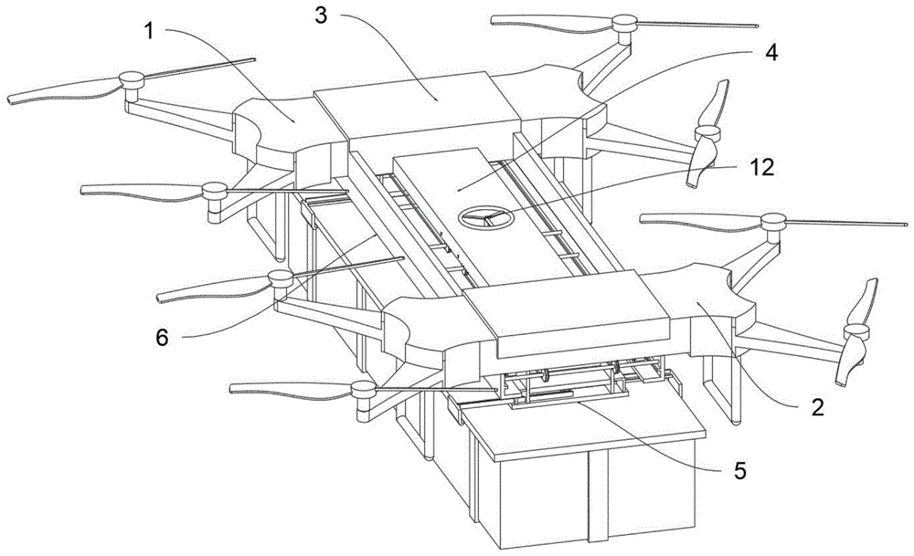 一种可拆卸式货舱连接翼双机身物流无人机的制作方法