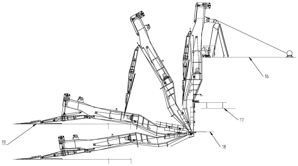 一种车辆上下船舶专用跳板的工作位置角度调节装置的制作方法