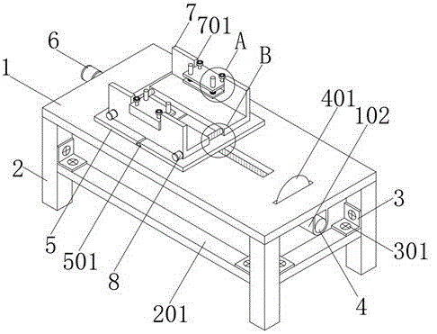 一种柜子生产用木材定位装置的制作方法