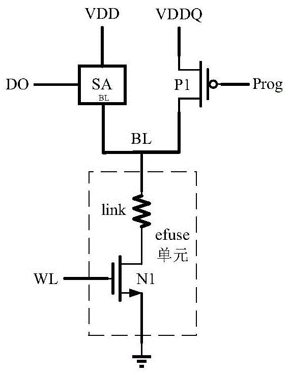 efuse单元结构、efuse单元的双列结构及efuse单元结构的应用电路的制作方法