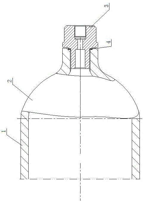 一种高压空气瓶端部结构的制作方法