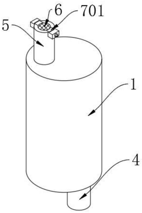 固定式消声过滤器后置管道链接进气口装置的制作方法