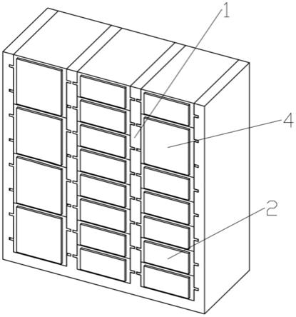 双面快递柜安装结构的制作方法