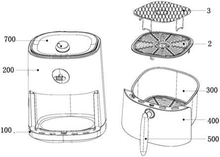 一种具备烘烤结构的空气炸锅的制作方法