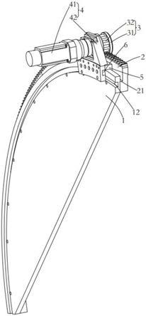 弧形齿条导轨机构的制作方法