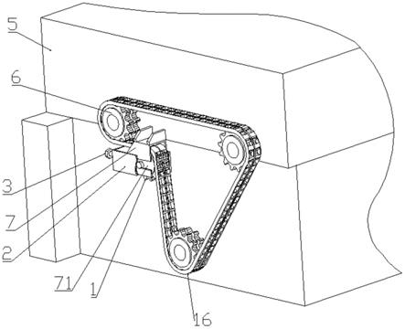 倒棱机链轮固定装置的制作方法