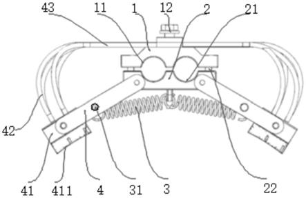 一种扭缆滑环双孔人字型刷架装置的制作方法
