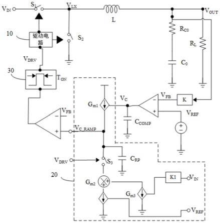 RBCOT架构降压变换器电路、纹波补偿方法及芯片与流程