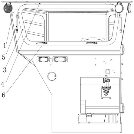 一种具有打开式车窗的铲运机驾驶室的制作方法