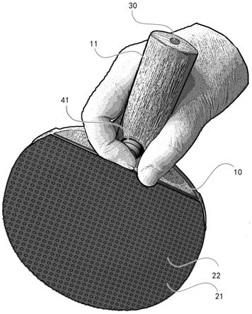 一种可改变击球胶面摩擦系数的乒乓球拍的使用方法与流程