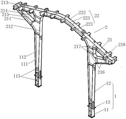 一种拱形雨棚钢架的制作方法