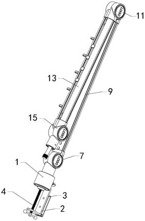 一种按键式齿轮定位的悬臂支架的制作方法