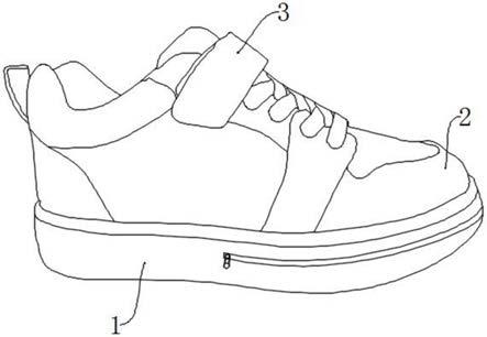 一种鞋底带有定位机构的儿童运动鞋的制作方法