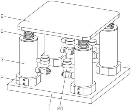 一种分体式可调气室压力多级减震气囊的制作方法