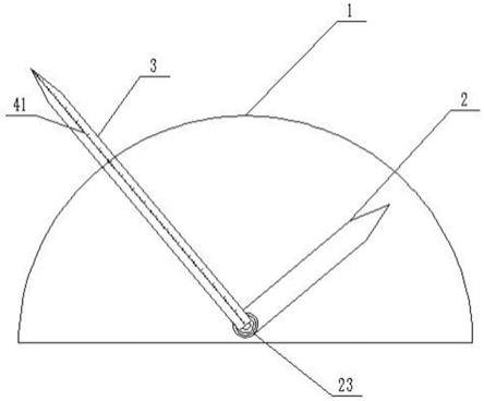 一种棉花插入角、方位角测量角度尺的制作方法