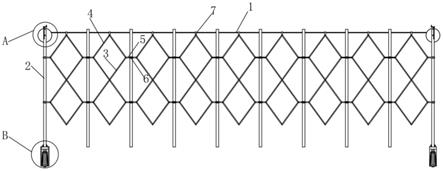 一种交通工程用具有折叠功能的警示型围栏的制作方法