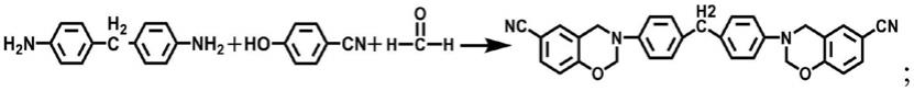 一种腈基功能化苯并噁嗪树脂及其聚合物和复合材料的制备方法