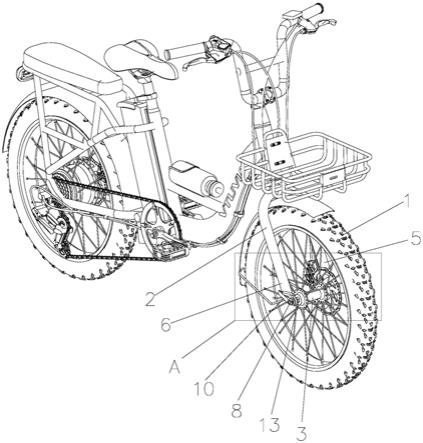 一种车轮快拆结构及电动自行车的制作方法