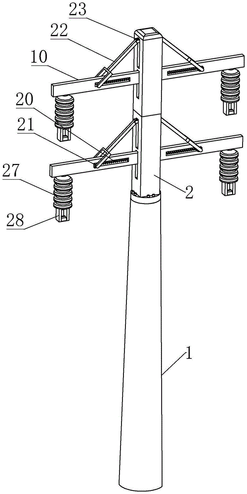 一种自适应平衡型电力传输高压线缆架的制作方法
