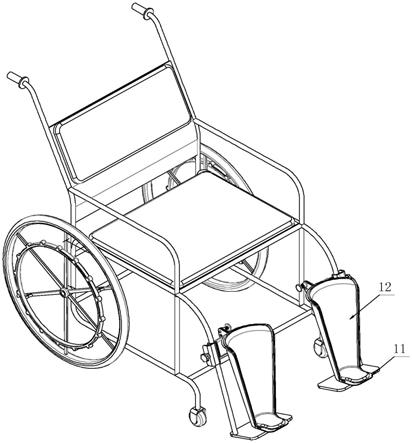 一种方便调整角度的轮椅用腿部支撑器