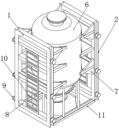 一种立式石粉罐用底座装置的制作方法