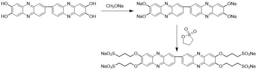 一种四电子双联羟基吩嗪衍生物及其衍生物、制备方法和应用