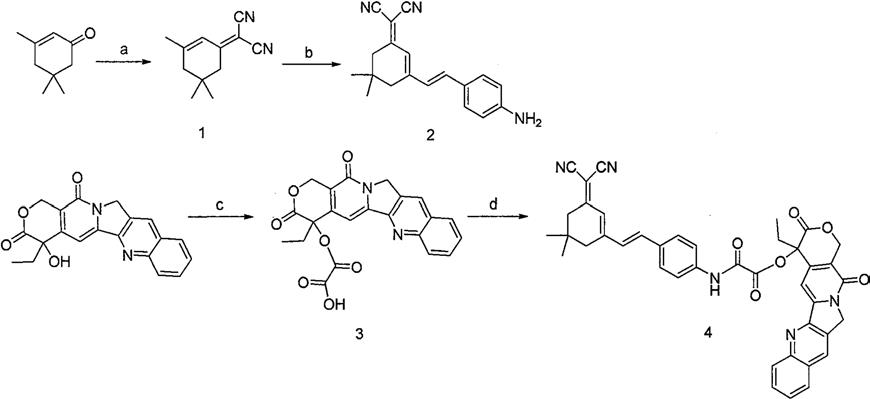 基于喜树碱对H2O2响应的荧光标记前药的设计与合成
