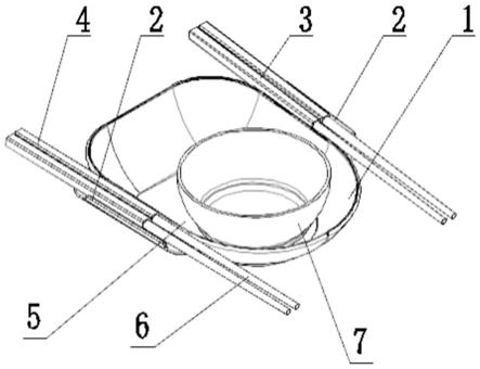 一种带公筷架的骨碟的制作方法