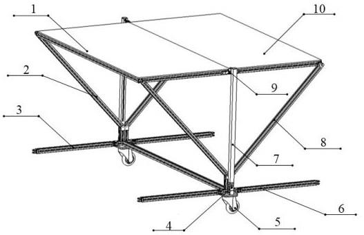 一种折叠型线束敷设平台的制作方法