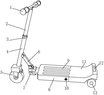 可伸缩式滑板车踏板的制作方法