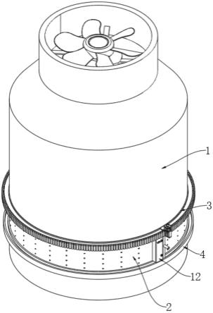 一种带有清洗功能的逆流式圆形水塔的制作方法