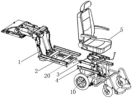 一种轮椅座椅与汽车提升装置对接转移机构的制作方法