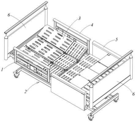一种具有床侧桌板的多功能电动护理床