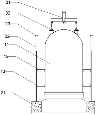 一种还原炉钟罩吊装导向装置的制作方法