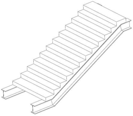 一种预制组合结构梁式楼梯