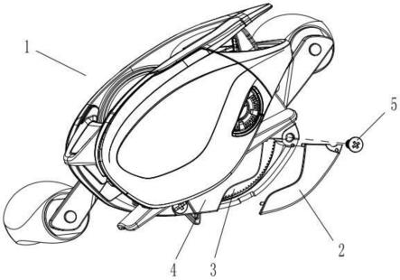 一种带有透明快拆板的鱼线轮结构的制作方法