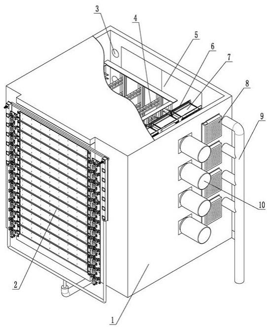 显示器玻璃基板烘烤炉腔供布热风结构的制作方法