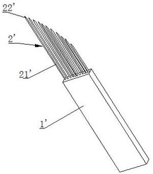 一种针体呈弧形排列的纹绣针的制作方法