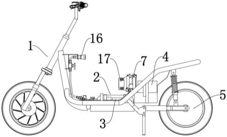 一种搭载双氢气瓶的燃料电池摩托车的制作方法