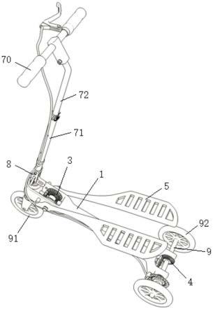自行杠杆重力踏板车的制作方法
