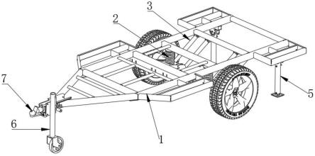 具有纵向摆臂的独立悬架拖车底盘的制作方法