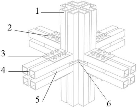 一种灌浆加强型模块装配式异形钢管梁柱节点