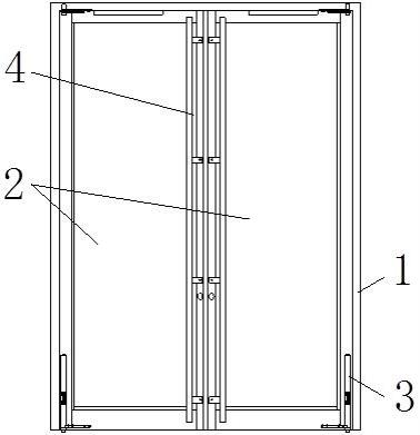 一种天地轴铝型材玻璃门结构的制作方法