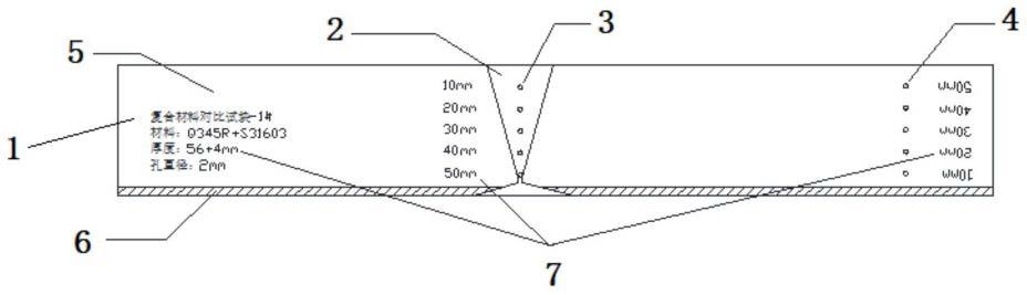一种复合板材料焊缝超声波检测校准试块的制作方法