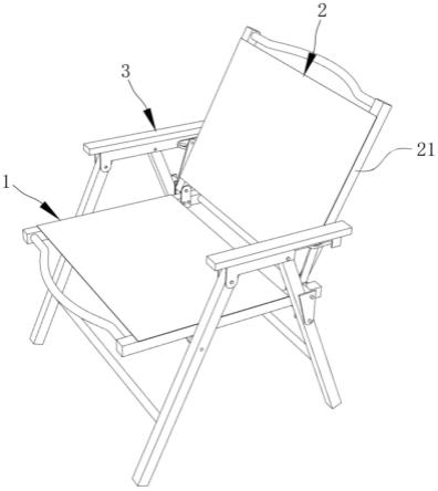 背部角度可调式户外折叠椅的制作方法