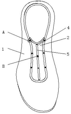 一种带有鞋舌防偏移的鞋材的制作方法