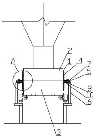 斜拉链机的导料槽密封装置的制作方法