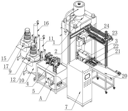 一种具有备份动力系统的磁性材料湿压成型油压机的制作方法