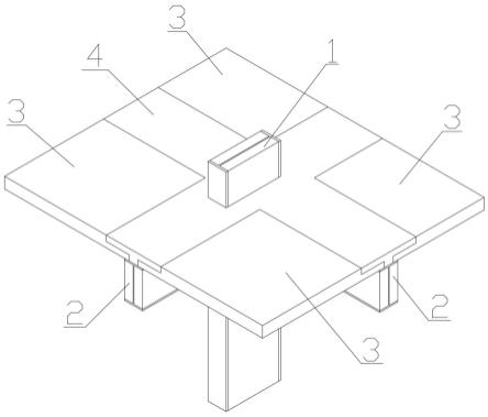 一种局部叠合板与PEC柱连接节点构造的制作方法