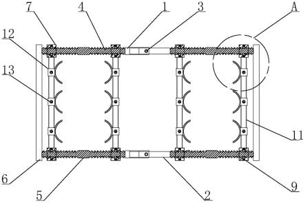 预应力咬合式双排桩基坑支护结构的制作方法